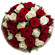 bouquet of red and white roses. Sumy