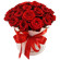 red roses in a hat box. Sumy