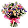 bouquet of roses, lisianthuses and alstroemerias. Sumy