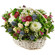 basket of chrysanthemums and roses. Sumy